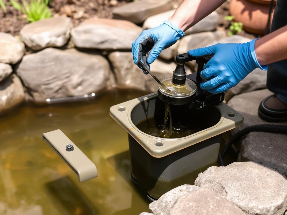 Pond Maintenance performed by Crystal Water Ponds